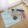 Badmattor Wolf Leopard Elephant Zebra Non-Slip Rug golv Dörrat Wild Animal Color Cartoon Badrum Dekor Kök utomhusmatta