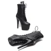 Chaussures de danse Laijianjinxia 17cm / 7inch PU Upper Women's Plateforme Party High Heels Modern Ankle Boots Pole 144