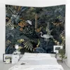 Tapisseries Animaux Tapestry Mur suspendu des plantes tropicales rétro fond boho chambre maison salon décorations de dortoir