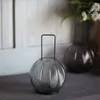 Kerzenhalter einzigartiges Glas kleines Stand Metal Round Festival Romantischer Stick Lantern Party Porta Candele Home Decorative