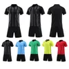 レフリースーツサッカーユニフォームカスタムフットボールマッチ審判服の快適な呼吸自由に半袖印刷240325