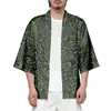 Roupas étnicas 2024 verão japonês quimono masculino e feminino harajuku tradicional Paisley Pattern Patcher praia camisa elegante roubo de banho chique