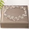 Hair Clips Crystal Pearl Vine Headband Hairband For Women Bride Party Rhinestone Bridal Wedding Accessories Jewelry