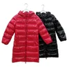 90 Real Duck Down Girl Down Jacket Children Designer Vêtements chauds et confortables Classic Long Aline Down Coat Taille 1001604098602