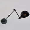 Wall Lamp Europe Long Arm The Three Section Aisle Originality Concise Wrought Iron Rod Personality Flexible Bedside