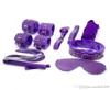 2017 Nuove schiavitine 7pcsset kit di bondage set fetish bdsm gioco di ruolo manette manette la corda bendata bavaglio palla bendata blackredpinkpurple slave7818706