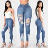 Dames jeans magere vrouw sexy gescheurde gat vrouwen kleding denim broek vrouwelijk potlood blauw