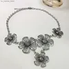 Colliers pendants accessoires bohèques patchwork fleurs colliers pendentiels