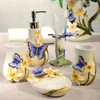 Liquid Soap Dispenser Toilet Accessories Bathroom Decoration Set Ceramic 5-piece Sanitary Ware Toiletries And Supplies