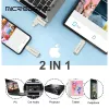 Ratos otg USB 3.0 Flash Drive Lighing para iPhone /iPad 64GB 32GB 16GB 256GB 512GB 2 em 1 Pendrive USB 3.0 Memory Stick Stick Stick