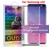 Samsung Galaxy S22 S20 S21 Note20 Ultra S10 S9 S8 Plus Tempered Glass Case Friendly Steel Film Edge6204431の3D曲線プロテクタープロテクター