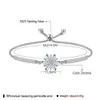 Popolare S925 Sterling Silver Women Girl Ladies Hand Cubic Zircic Snowflake Christmas Bracciale zircone