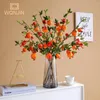 Party Decoration 1PC Simulation 5 Heads Pomegranate Fruit Home Living Room Year's Red Bonsai Artificial Flowers