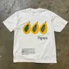 T-shirt maschile Summer Women Fruit Letter Modello stampato T-Shirt Y2K Harajuku Hip Hop Cotton Round Round Neck Short Slve Coppia Strtwear T240408