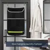 Bolsas de lavanderia por porta de pendurar sujeira para zíper de grande capacidade para banheiro