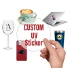 Craft 20Pieces Custom Stickers Full Color UV Transfer Hollowed Logo Personal Name Photo Easy Glue on Hats Mugs Tools Glass Door Toilet