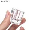 Bouteilles 10pcs acrylique cristal clair tasse à ongles acrylique poudre liquide en verre dappe jarreau de bol à couvercle de couvercle porte-ongles