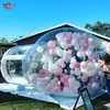 Actividades de juegos al aire libre 5m Long Kids Party Transparent Inflable Bubble Ball Igloo Dome Corte con globos White Bubble House para eventos de fiesta al aire libre