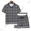 24SS Mens Tracksuits Designer Tracksuit Männer T-Shirt und Shorts Sets Sommeranzüge Doppelbuchstaben Print T-Shirt Luxus Sportsuit Herren 2 Stück Freizeit-Outfit