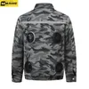 Utomhusjackor hoodies uppgradera 4 fläktjacka mens cool kappa USB kylande luftkonditionering kläder sommar vandring värmeskydd kamouflage arbetskläder l48