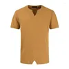 T-shirts masculins 2024 Summer à manches courtes Corcheur de créateur de ruelle plus taille V Personnalité du cou de la taille V