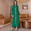 Ubranie etniczne Maroko Caftan Djellaba muzułmanki Abaya Eid Hooded Diamentowa sukienka Ramadan Dubai Kaftan Islam Turkey Party Jalabiya suknia Jalabiya