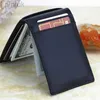 Pieniądze klipy RFID Męskie skórzane szczupły bifold klip przedni kieszonkowy uchwyt karty kredytowej 240409