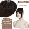 Tess Hair naturel frange 25g Fringe cheveux humains invisibles faux cheveux Bang Bang Hair Clip dans la bucc