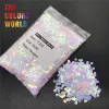 Glitter TCI04 Pearlescent iriserande vit med blått ljus Hexagon form nagel glitter för nagel dekoration nagel gel makeup diy accessorie