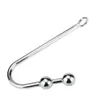 30250mm Paslanmaz Çelik Anal Hook Metal Anal Fiş Butt Plug Two Ball anal Boncuklar Erotik Oyuncaklar Anal Seks Oyuncakları Yetişkin Games5193403