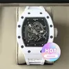 watch fashion Men and women watches Mechanical cool Wrist watches TV Factory carbon fiber men's white ceramic wine barrel personality large dial New Luxury