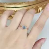 Cluster anneaux fentteci bambou Moisanite ring s925 argent sterling rose rose plaqué bras torsadé riveau beaux-bijoux pour les femmes proposition de mariage