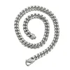 Designerkette Hip Hop Edelstahl Halskette Titanium Stahl Schmuck verschlüsselt Gussschnalle Stahl Farbe Kubanische Kette Herren Halskette
