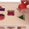 Montessori form sorterare leksaker trä drag längs bil matchande block box barn intelligence utbildning för 240407