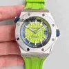 Casual Love Watch Automatic Mechanical Off Shore rostfritt stål Vattentät safirspegel Surface Back armbandsur Designer Ekre