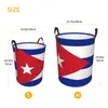 Sacs à linge drapeau de Cuba Hamper grand panier de rangement de vêtements Cuban Patriotic Toy Bin Organisateur pour les enfants