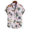 2024 Hawaiian T-Shirt für Männer Sommer Fashion Style Strand Schnell trockenes Hemd Casual Print Lose Top