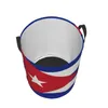 Sacs à linge drapeau de Cuba Hamper grand panier de rangement de vêtements Cuban Patriotic Toy Bin Organisateur pour les enfants