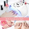 Kits UV LED -lamp voor nagelsdroger manicure nagellamp 4 modus geheugen met bewegingssensor LCD -display uithardende UV -gel nagellak ijslampje