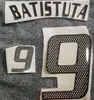 2002 Argentina Retro Home Black Printing Soccer Namesets 9 Batistuta Player039s Stamping Adesivo Numerazione stampata Numerata impressionata F6342327