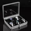 Watch Boxes Storage Box With Large Transparent Lid Stand Display Cases For Men