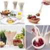 Einweg -Besteck 2000pcs Holzgabeln Löffel Messer Naturgebiete ideal für Partys Camping Hochzeiten Dinner Events Großhandel Großhandel