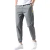 Summer Mens Casual Fashion Simple Nine-point Pants Loose Sweatpants Ultra-thin Waist Trousers