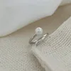 Clusterringen S925 Sterling Silver Women Shell Pearl Open Ring Vrouw Premium Minimalistisch Design Luxe sieraden Gift Lady Party Banket