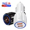 QC 30 Fast Car Charger Dual USB Port 31A Fast Charging 5V 9V 12V Qualcomm Adaptiv snabbladdningstelefonadapter för Samsung S8 IPH7606944