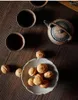 Тарелка ручной работы в японском стиле грубое керамическое лоток с высокой закусочной на высоких ногах фрукты