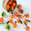 Decorazione per feste 10 pezzi simulazione di frutta arance modelli artificiali Scena vegetale per adornare schiuma
