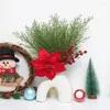 Decoratieve bloemen 55 stks groene dennen kerstbladeren kunstmatige ceder sneeuwtakken boom bruiloft decoraties faux planten