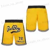 Męskie spodenki do koszykówki Bad Boy 72 Smalls Sewing Hafting Wysokiej jakości sporty na plażę Outdoor Sports Shorts Yellow Grey Elastic Tripstring T240408