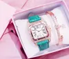 Simple Fashion CWP Kemanqi Brand Square Diart Diamond Bezel Womens Orologi in pelle Strap Ladys Watch Battery Owtchs2197561